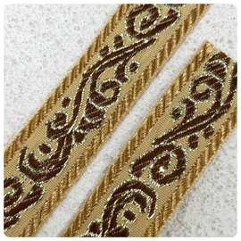 民族风1.5cm刺绣提花织带彩色金丝装饰带家纺窗帘服装帽子diy辅料