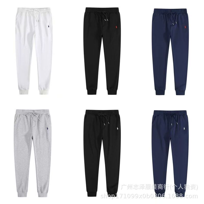 Cross-Border Export Rl Paul Pony Embroidered Men's Drawstring Sweatpants Women's Pants Spring and Autum Loose Sports Casual Pants