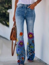 T 38961 Floral Print Casual Pants �������п� ŷ���羳