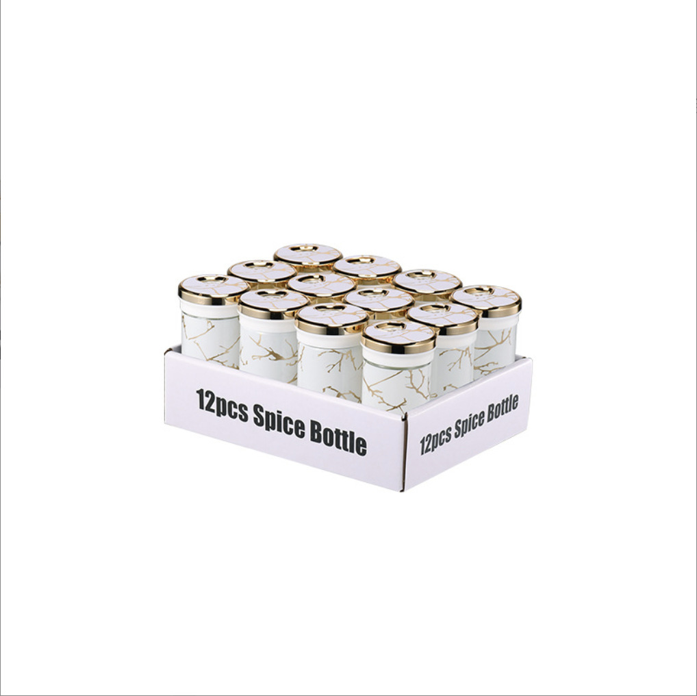 sellado a prueba de humedad peppermint condimento tanque condimento tanque condimento de vidrio de cocina caja de condimento doméstica set