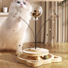 猫のおもちゃ木製回転盤ペットの知育用品