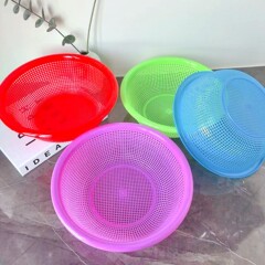 丸型プラスチック米洗いざる、フルーツ収納バスケット、水切りバスケット、キッチン野菜洗いバスケット、家庭用米洗いバスケット、ザル