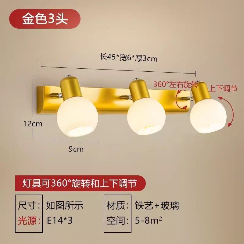 新しい LED ゴールデン交換可能な壁ランプミラーフロントランプシンプルな寝室のドレッシングテーブルバスルームの壁ランプ卸売ホット販売|undefined