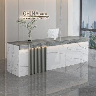 Wholesale Company Front Desk Cashier Shop Small Bar Modern Simple Paint Reception Desk Clothing Store Beauty Salon