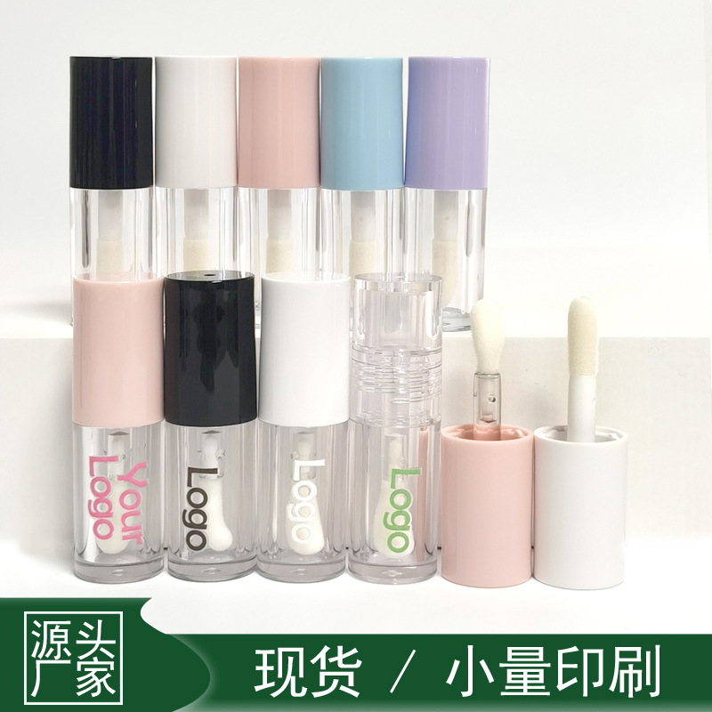 CY058 现货3.5ML唇釉分装瓶 大毛刷头圆形透明唇釉唇彩空管瓶包材