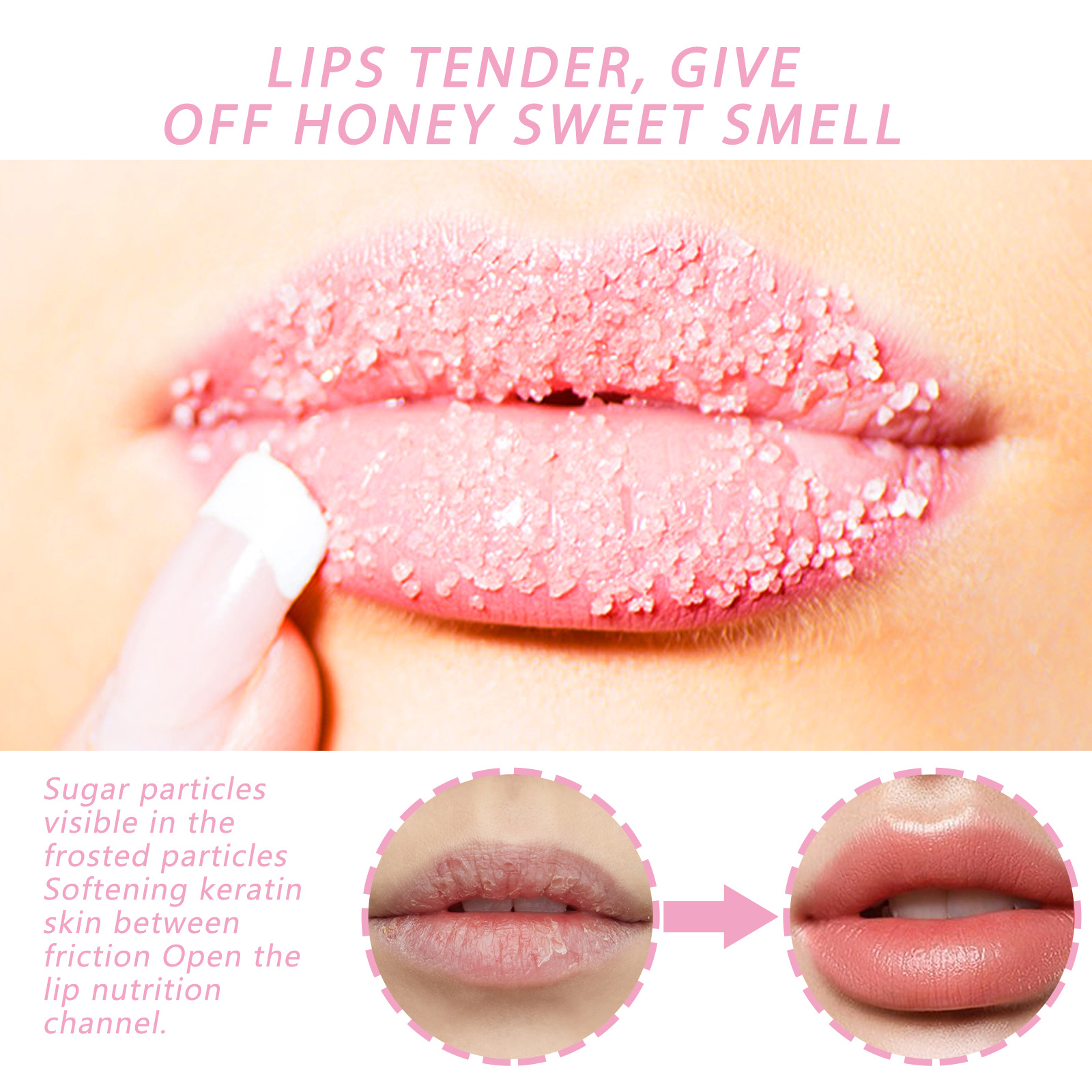 Jaysuing exfoliating scrub to lighten lines, remove dead skin, and moisturize lip mask for moisturizing care_voghion.com