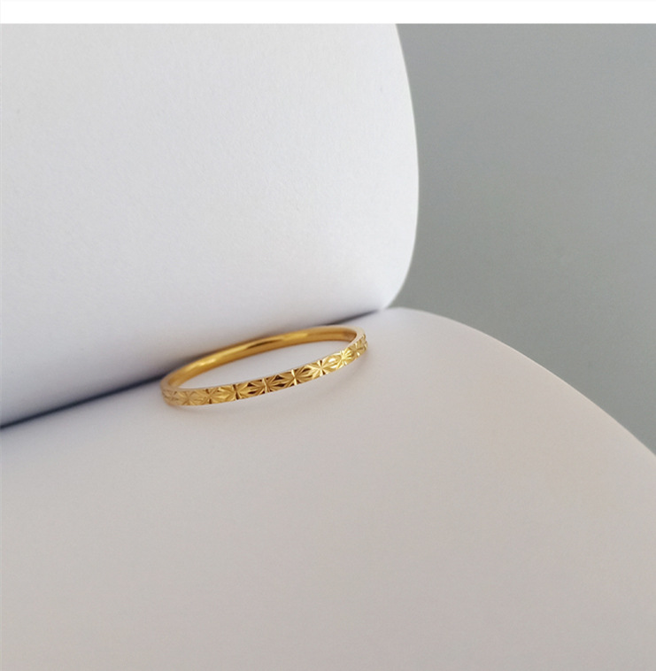 Star Pattern Women'S Gender Plating Design Elegant, Simple Style Style Elegant Simple Style Star Stainless Steel Plating Rings