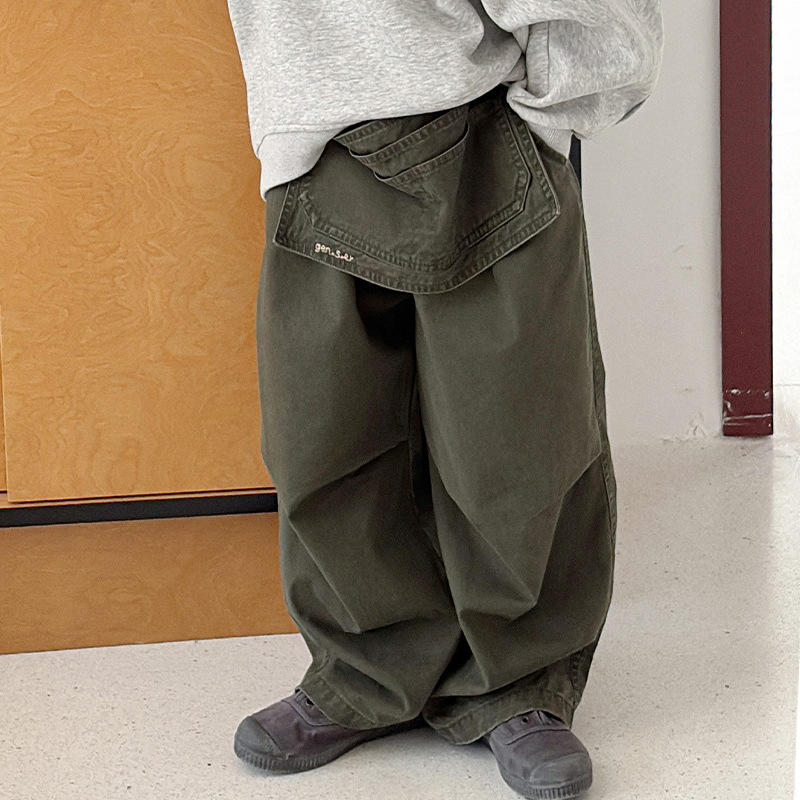 243060 Children's Spring and Autumn Style Easiest for Match Trendy Loose Casual Pants