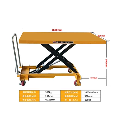 Avtomobil fırlanan platformaları hydraulic lift platform, mobile - 500-kg-09m-large-worktop-1600800