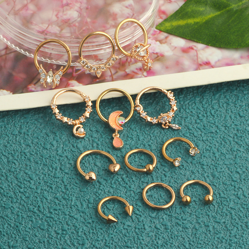 Pointed titanium steel lip stud product view