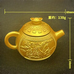 新款沙金龍鳳把把壺可旋轉麻將十三幺金色把把胡創意手把件擺飾