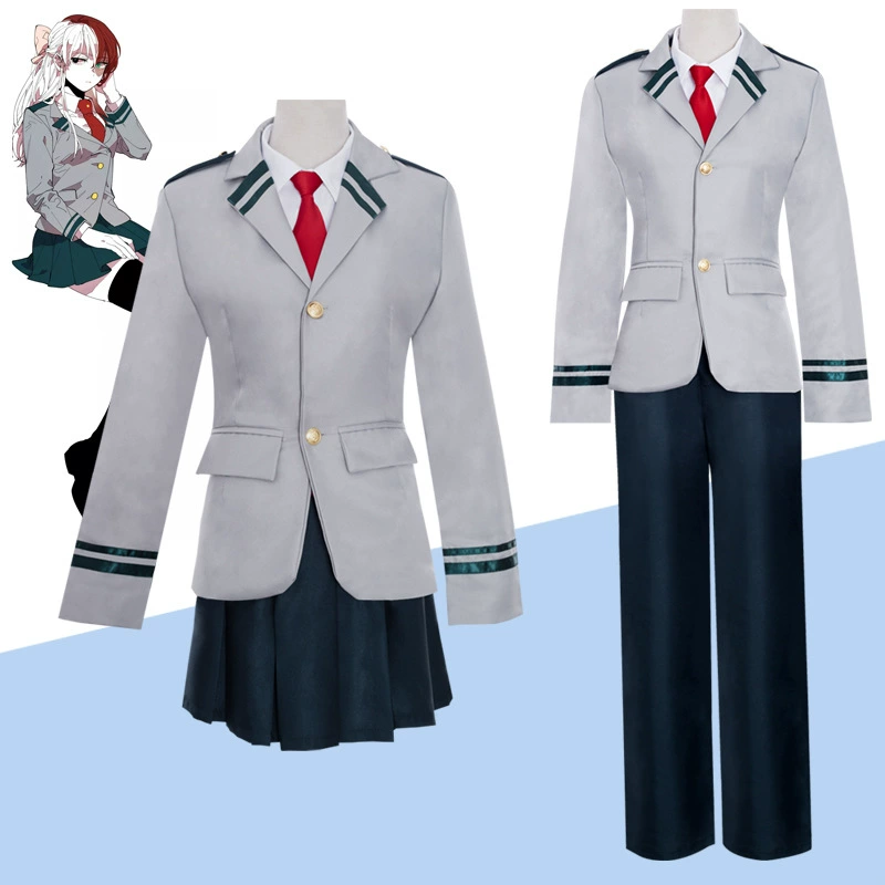Косплей школьная форма (My Hero Academia) Midoriya Todoroki Ochako — пиджак с юбкой или брюками, XS–XXL