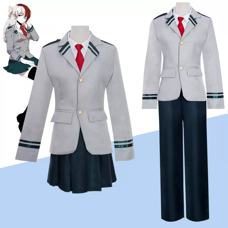 Косплей школьная форма (My Hero Academia) Midoriya Todoroki Ochako — пиджак с юбкой или брюками, XS–XXL