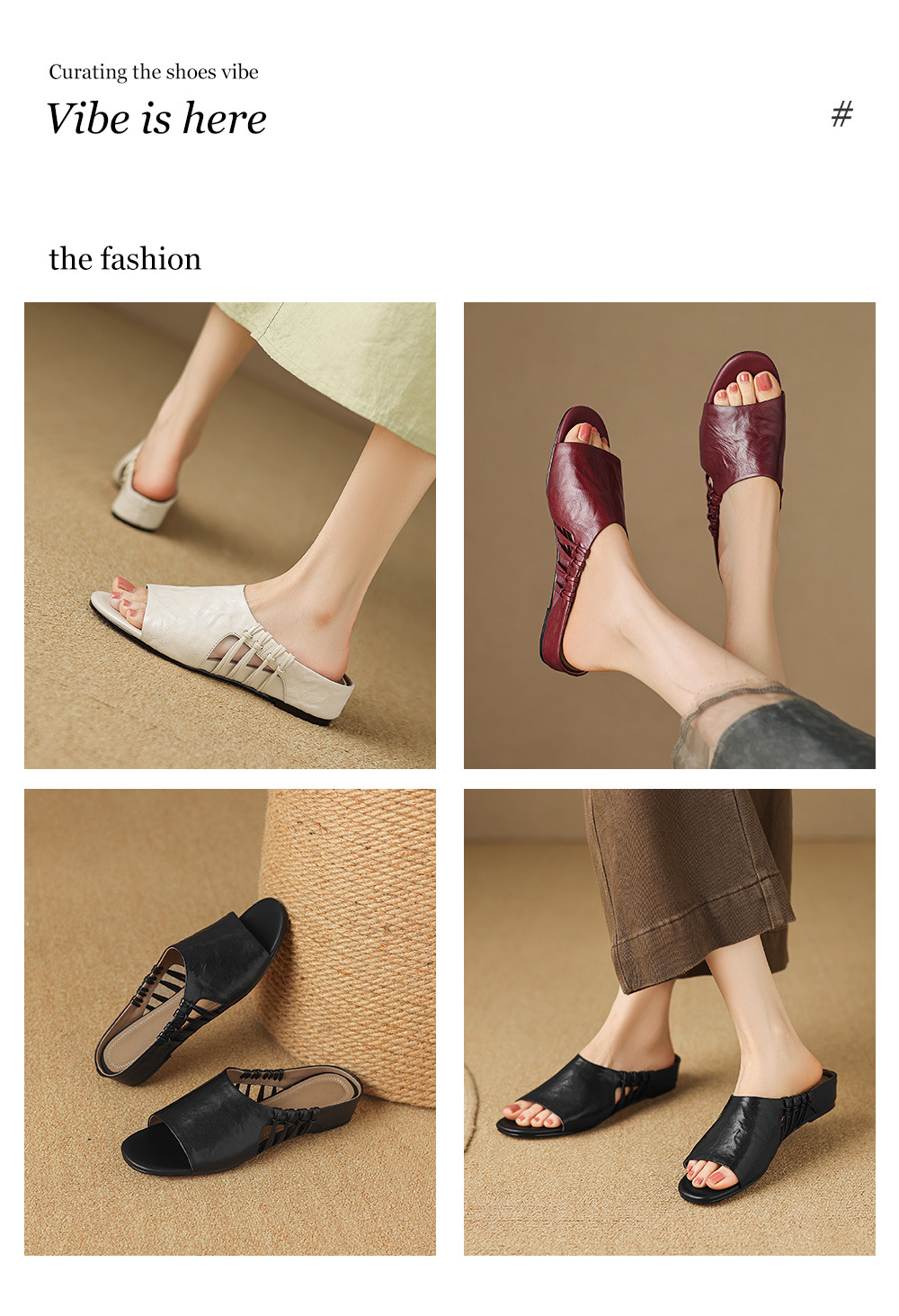 Sandal nữ quai chữ V hở mũi gót thấp mùa hè — đen chi tiết 1