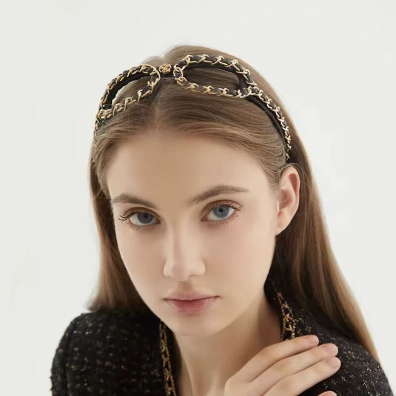 New 2025 Retro Denim Headband for Women with High Skull Top, Fashionable and Versatile Wide-Brimmed Headband Hairpin Headband Hair Accessories