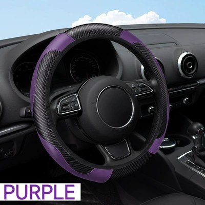 steering wheel cover cross-border car – Steering wheel cover - xf6002-black-purple-38cm