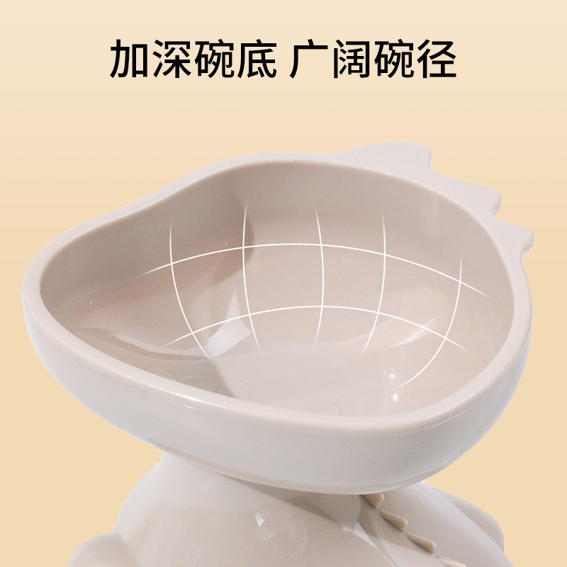Pet Bowl gato tazón perro tazón oblicuo boca alta pie cuero Taobao original Hungry Dragon goblet tazón de plástico suministros para mascotas al por mayor