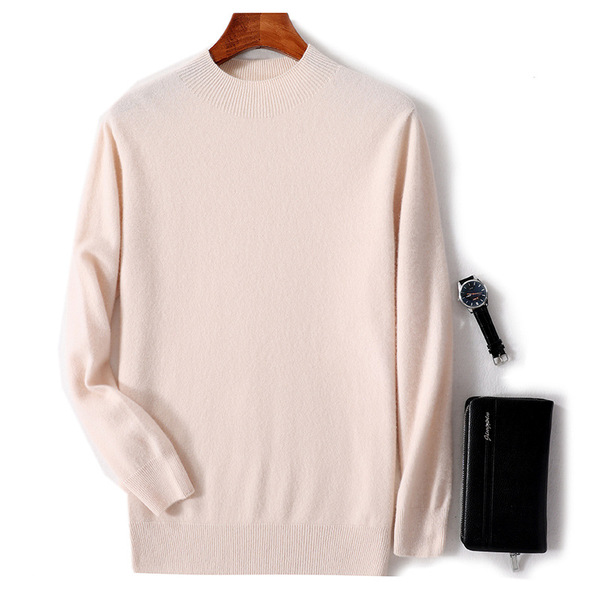 Woolen demi-season cashmere knitted sweater