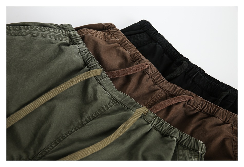 OUSWE China-Chic gewaschene gebrauchte Overalls Herren lockere und vielseitige gerade Freizeithose Deckhose RK67_voghion.com