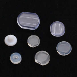 蚊香盘耳夹耳垫硅胶环保透明防痛垫子diy耳环饰品配件耳夹软胶垫