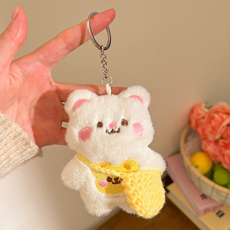 漫画のウサギのぬいぐるみペンダント、かわいい小さな人形、キーホルダー、アクセサリー、イベントの小さな贈り物、小さなギフト、バッグの飾り|undefined