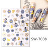Nailing sticker wholesale INS hot ink artist dream network feathers 4 -color burn nail stickers nail