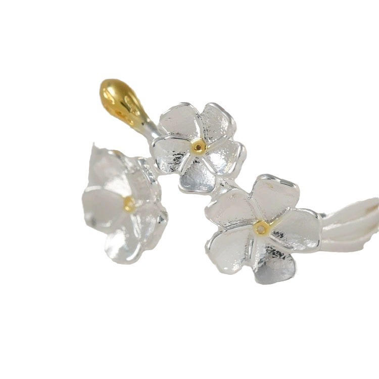 French Retro 3d Flower Silver Iris Ring Women Palace Style Jewelry_voghion.com