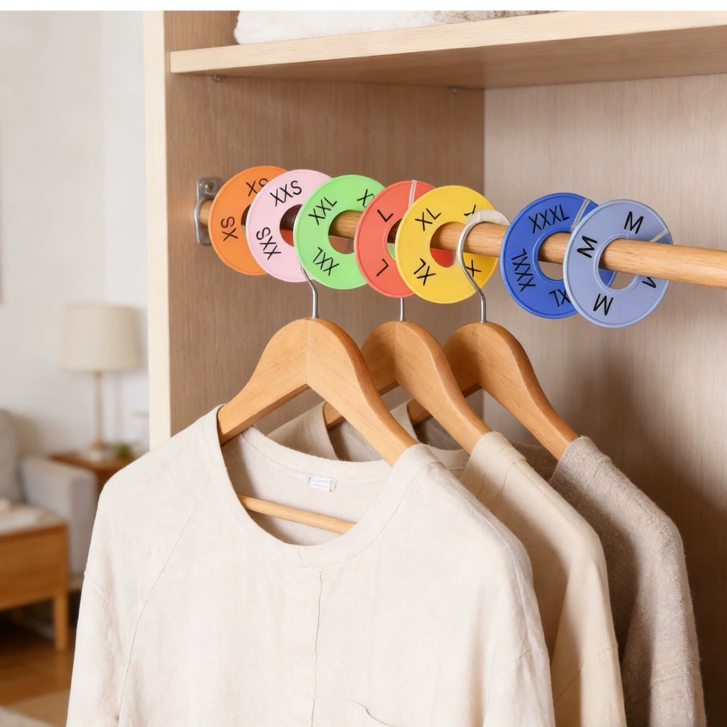 Круглый размер одежды разделитель шкаф Пластиковые диски для классификации шкафов