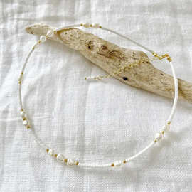 跨境新品热卖配饰 欧美亚马逊仿天然异形珍珠吊坠复古珍珠项链女