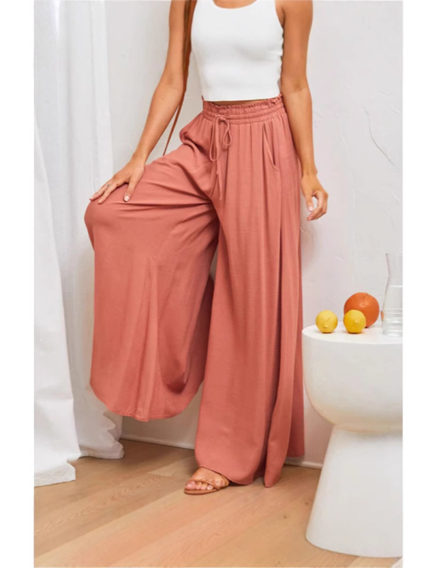 2025 ヨーロッパとアメリカの春夏 AliExpress Amazon カジュアルワイドレッグ人気のルーズカジュアルファッションパンツ女性用|undefined