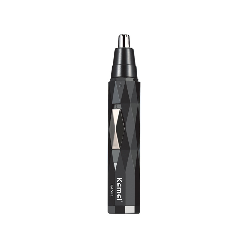 Recortadora de Vello Nasal Kemei KM-6673, Recortadora Eléctrica de Vello Nasal Compacta y Portátil para Hombre, para Recortar las Patillas, Venta al por Mayor