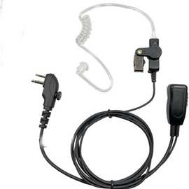 HYT 单线 2 针无线电耳塞耳机 PTT 麦克风入耳式透明线圈管