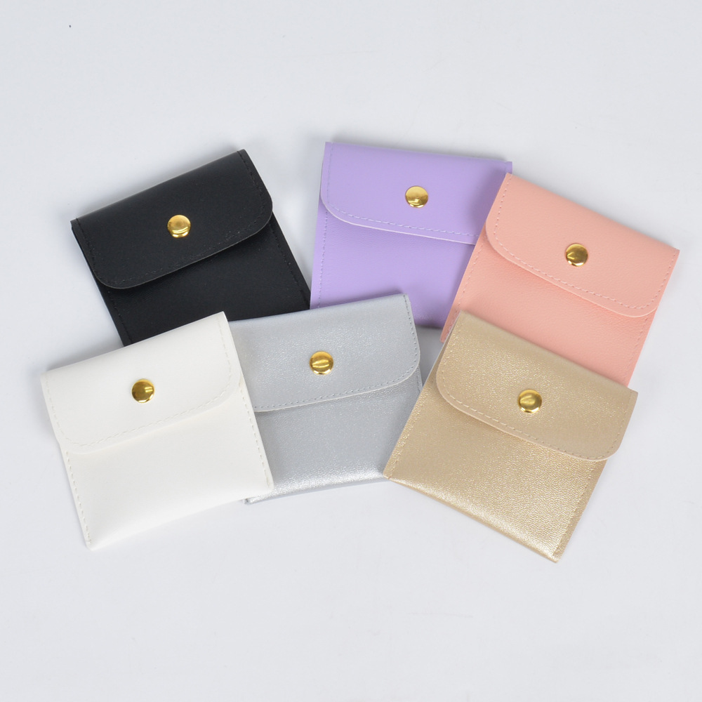 10g Weight Jewelry Packaging Bags Classification 1 Piece Quantity Daily Occasion Pu Leather Material Solid Color Pattern Simple Style Style 1 Piece Pu Leather Simple Style Daily Solid Color Jewelry Packaging Bags 7