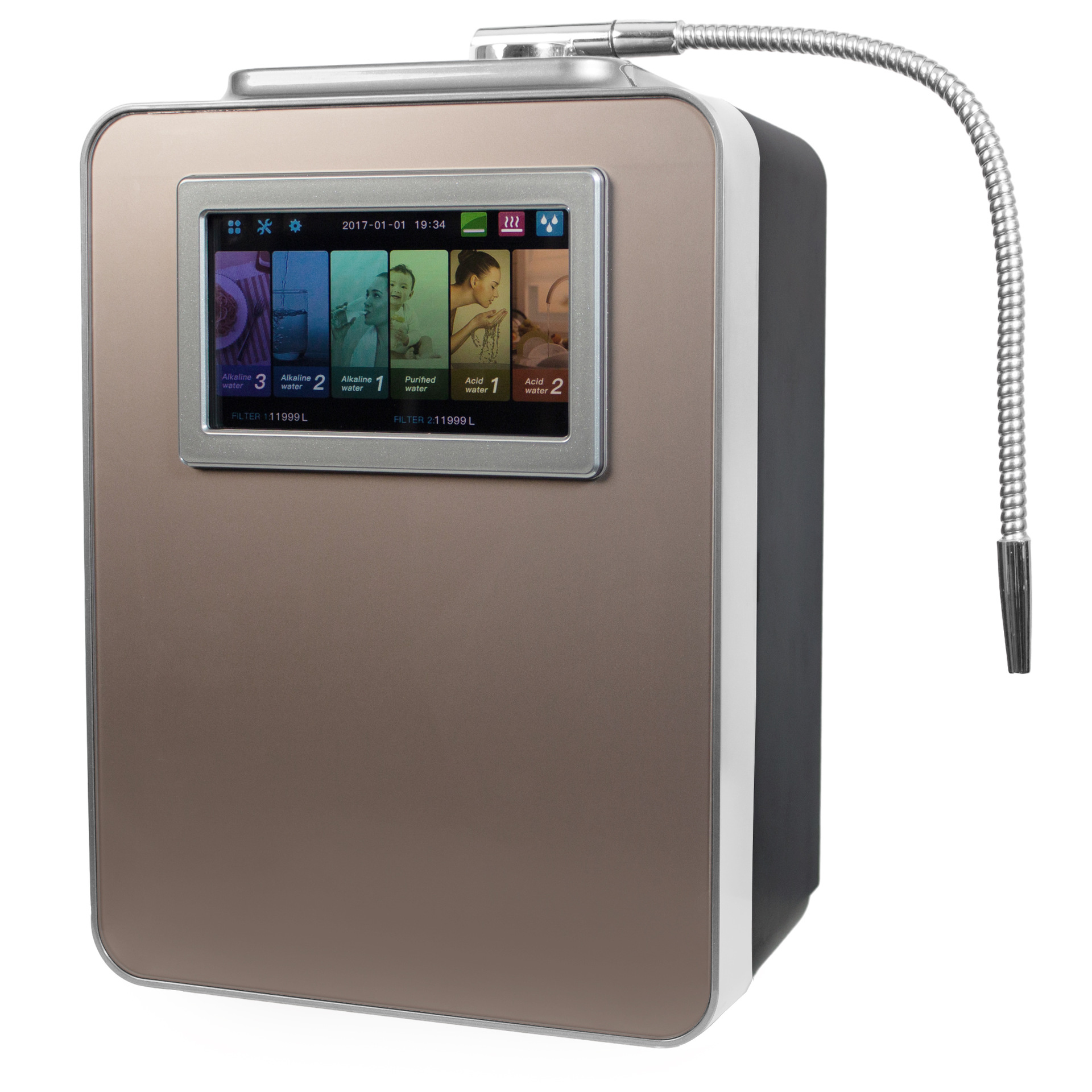 Máquina de agua rica en hidrógeno montada en la pared para el hogar, grupo de moléculos pequeños, máquina de agua electrolítica, máquina de agua electrolítica, máquina de agua potable directa, purificador de agua para el hogar