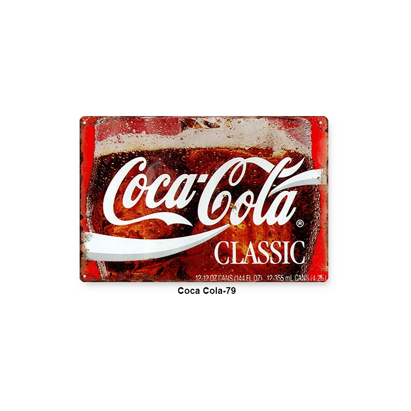Настенная полка с изображением Coca‑Cola, винтажная поцарапанная металлическая плакат, 20×30 см
