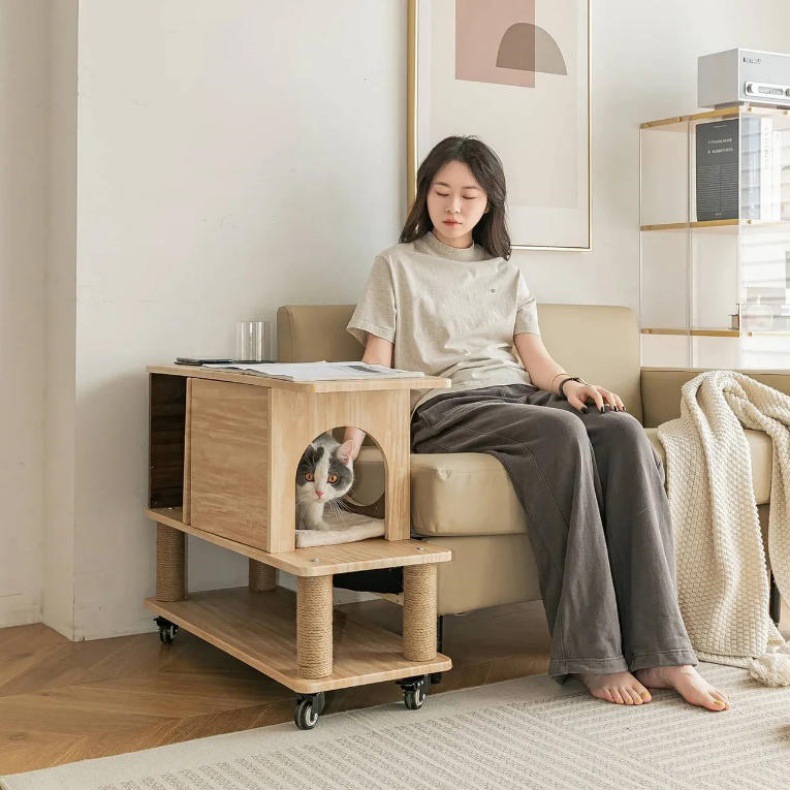 로그 컬러 커피 테이블 풀리 모델