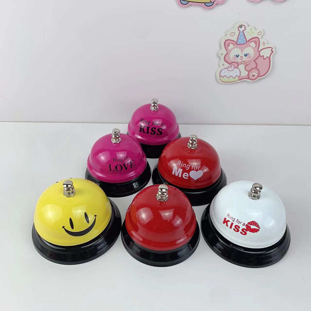 Cute Iron Letter Smiley Face Bell display picture 3
