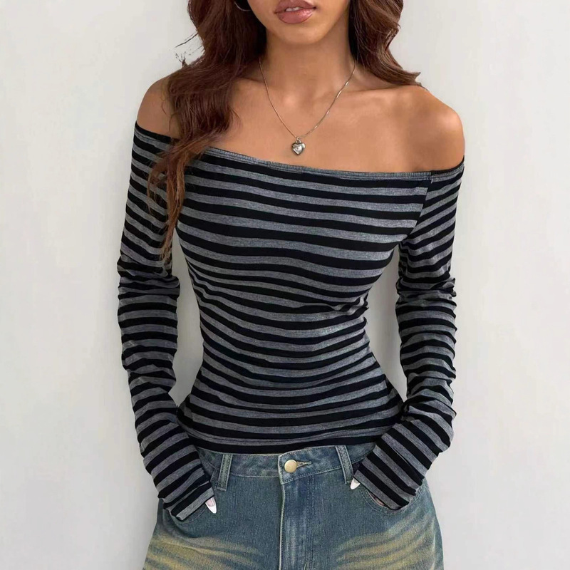 2025 Cross-Border European and American New Women's One-Shoulder Tops, Casual and Elegant Travel and Vacation Daily Wear 2025 Cross-Border European and American New Women's One-Shoulder Tops, Casual and Elegant Travel and Vacation Daily Wear