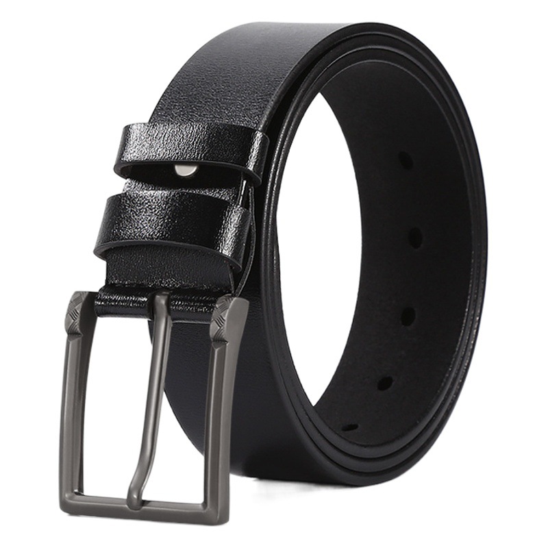 Cinturón simple caliente clásico de los hombres imitación de piel de vaca hebilla cinturón coreano pantalones vaqueros cinturón en stock al por mayor