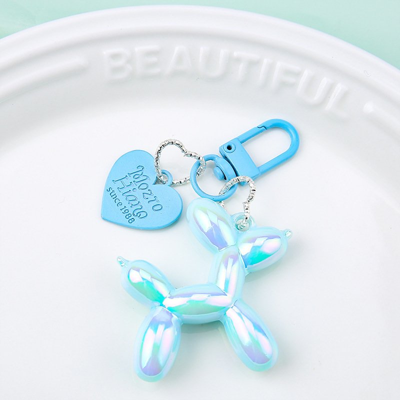インスタイルレーザーバルーン犬キーホルダーペンダントキャンディーカラーの愛のジュエリーアクセサリー DIY 女性のバッグペンダント卸売|undefined