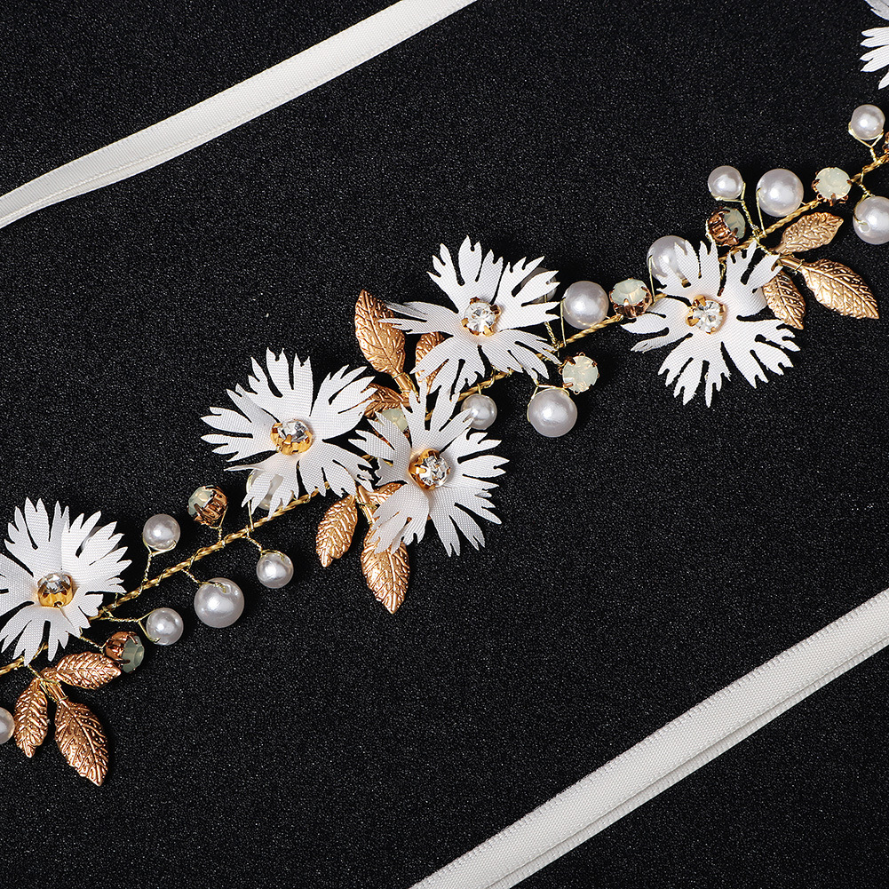 fashion fabric simulation flower pearl headband wholesale Nihaojewelry