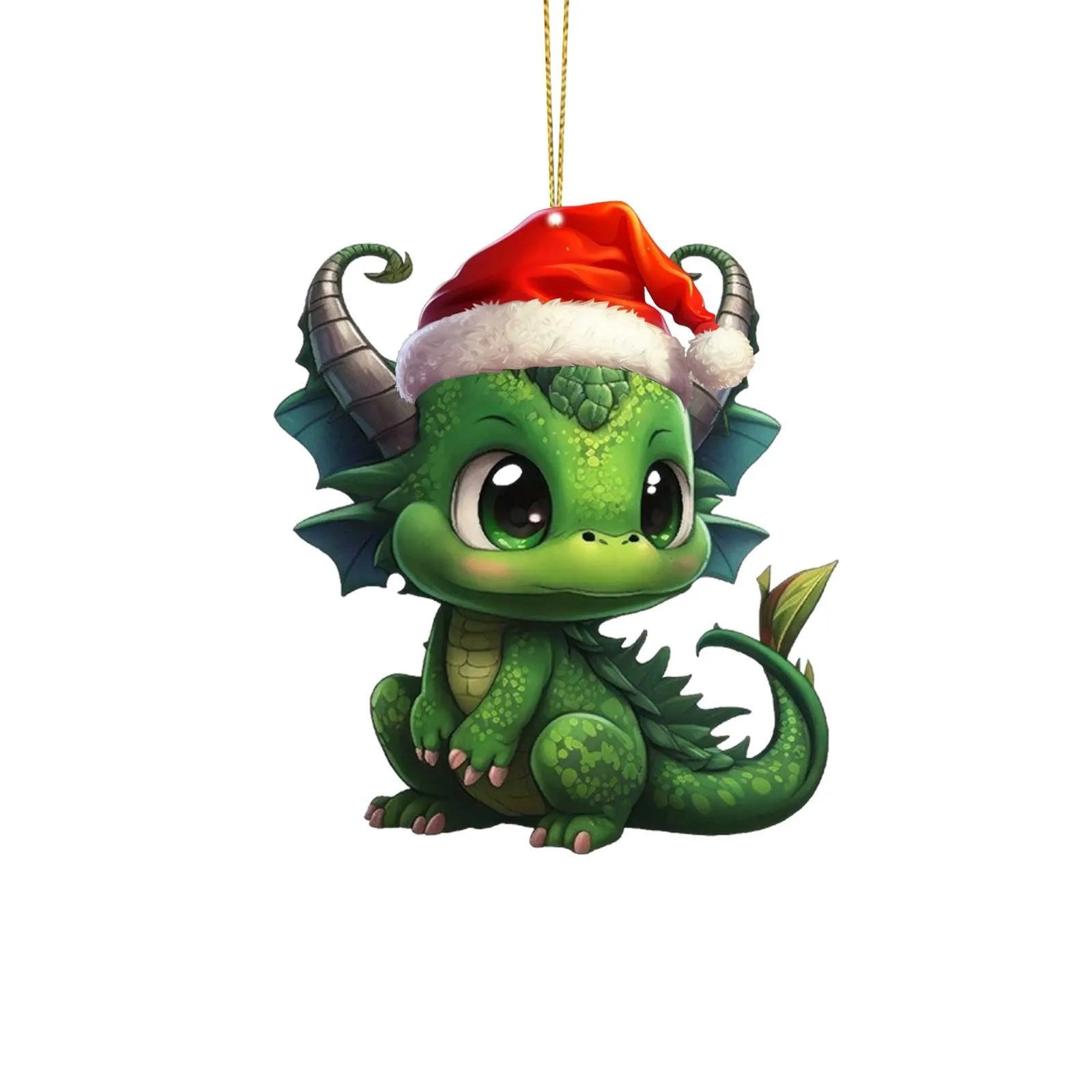 Amazon transfronterizo nueva serie de dinosaurios de Navidad colgante decoraciones de coches de Navidad acrílico colgante plana