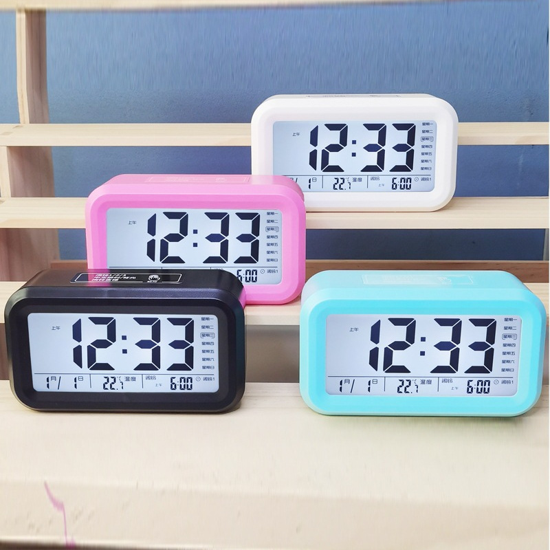 음소거 시계 안티 가을 알람 시계 학생 침대 옆 빛나는 시계 게으른 디지털 스마트 충전 대용량 전자 시계