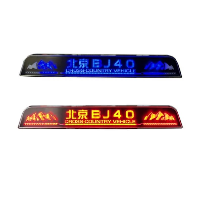 Suitable for Beijing BJ40e models 13-26, new extended range version spare tire cover, stainless steel rear modification accessory (Spare wheel cover) - bj40-dual-color-spare-tire-light