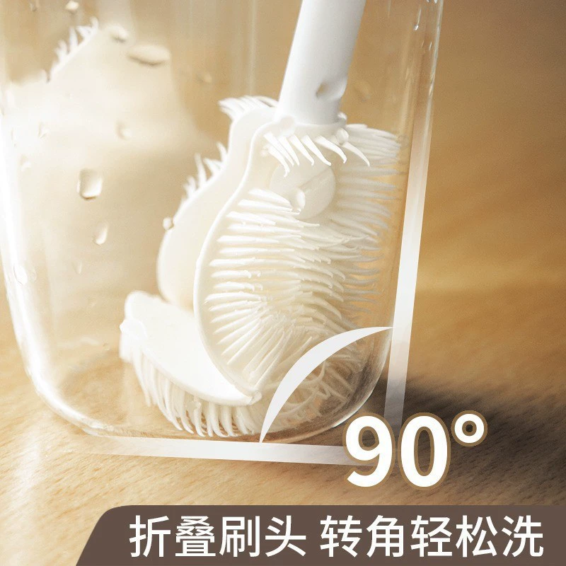 Щетка с длинной ручкой для домашнего использования, щетка для чистки крышек стаканов, трубочек, бокалов для вина, бутылок для воды, щелей и термокружек.