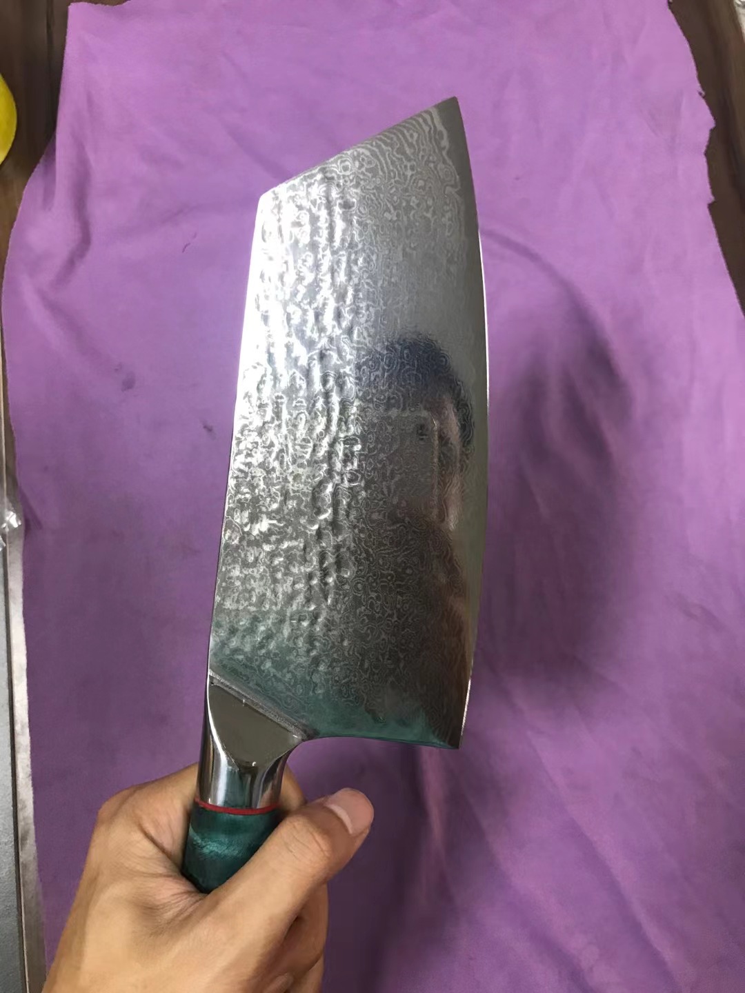 私人定制 M390不锈钢刀具菜刀家用切片刀切肉刀大马士革粉末钢刀-阿里巴巴