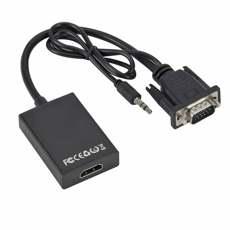VGA 转 HDMI 转换器 带音频区域 电源线 1080p60Hz HD 转换