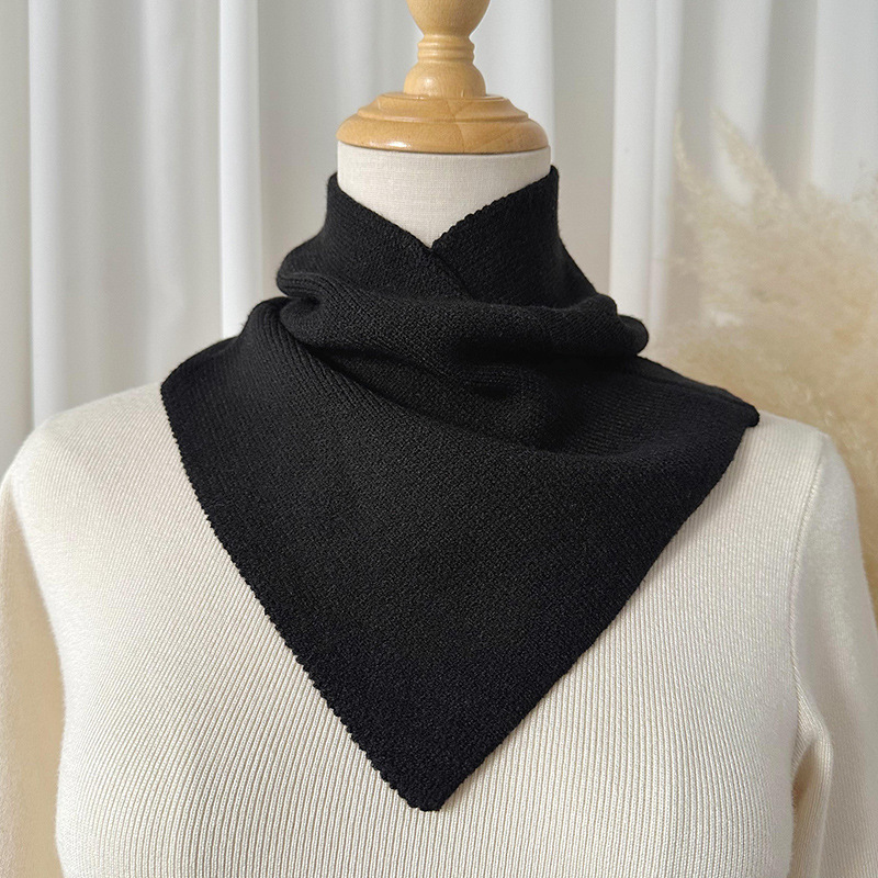 Nueva moda todo partido houndstooth bufanda de punto bufanda de las mujeres otoño y el invierno engrosado cuello cálido protección de cuello de triángulo bufanda