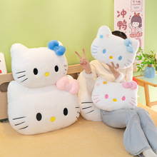 跨境新款KT猫毛绒玩具抱枕凯蒂猫卡通玩偶办公室靠枕飘窗坐垫靠枕