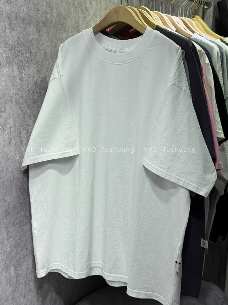 Extra Large Size 100kg Pure Cotton Tops for Men and Women, Round Neck, Simple, Casual, Loose and Versatile, Pure Color Short-Sleeved T-Shirts for Couples, Trendy